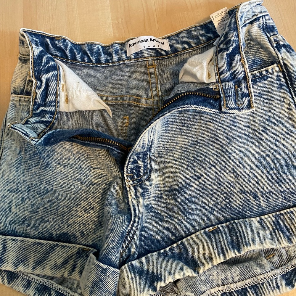 American Apparel Light Blue Jean Shorts